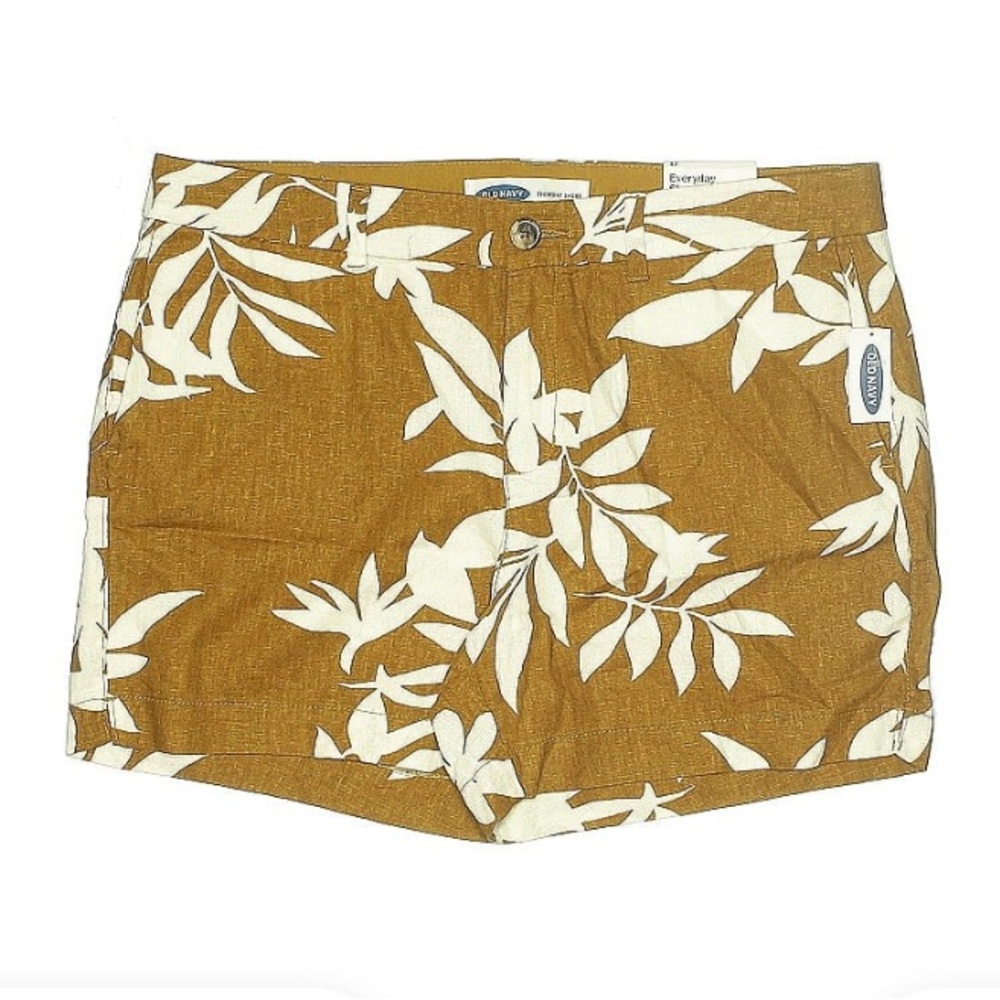 Old Navy Tan Leaf Print Women’s Shorts